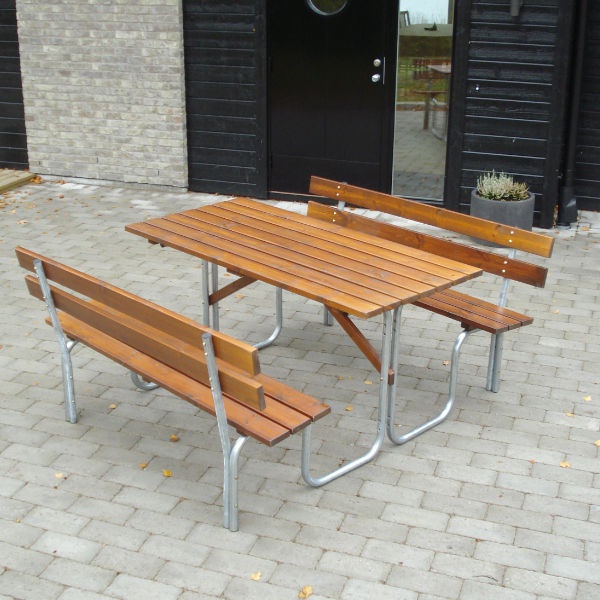 Picknickbord | Steel Picknickbord 150 cm 6 pers Brun