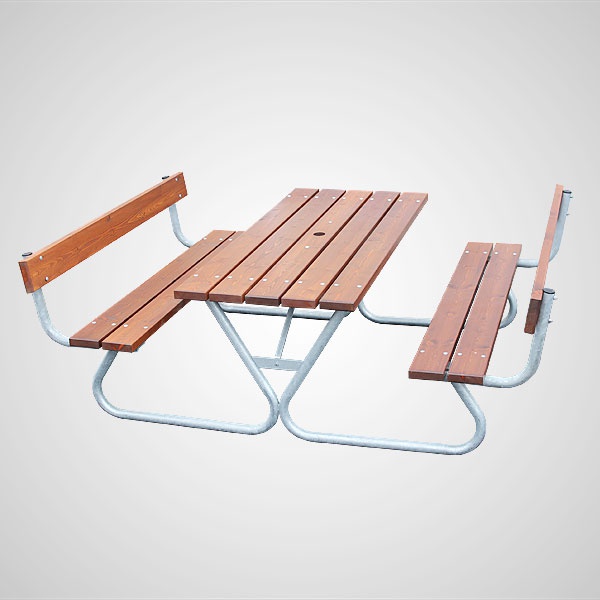 Picknickbord | Robust Picknickbord med ryggstöd
