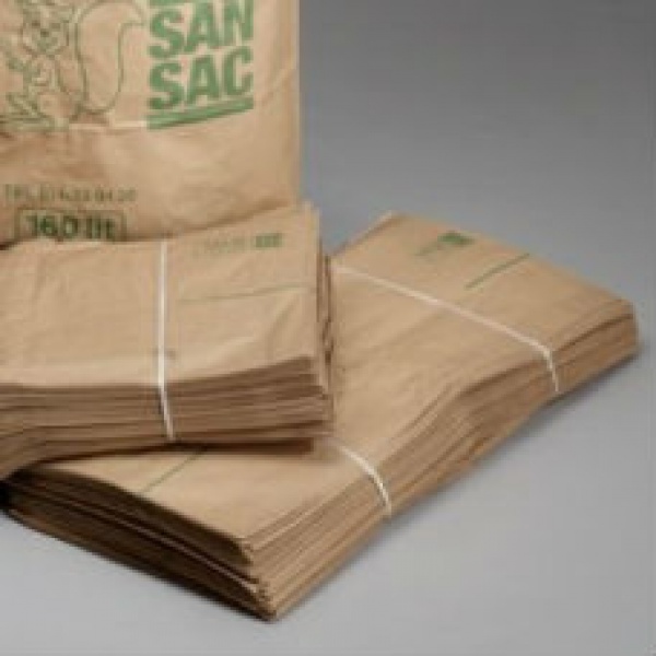 Sopsäckar | Sopsäckar av våtstarkt kraftpapper enbladig 160L 1500 st