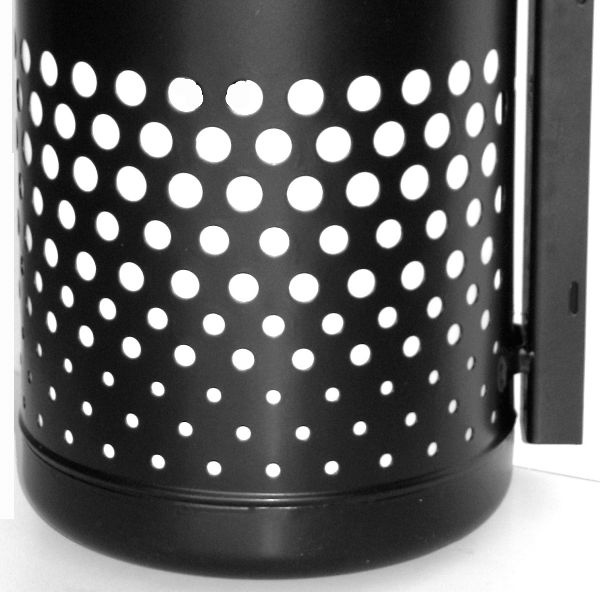 Papperskorg | Cylinder med dubbla lock, svart